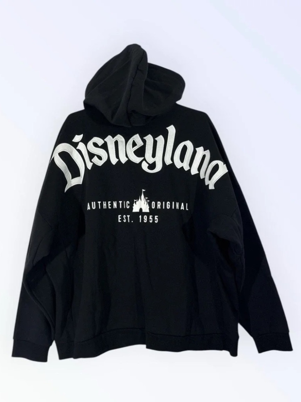 Disney Parks Disneyland Authentic Original Castle est 1955 Zip up Hoodie Black